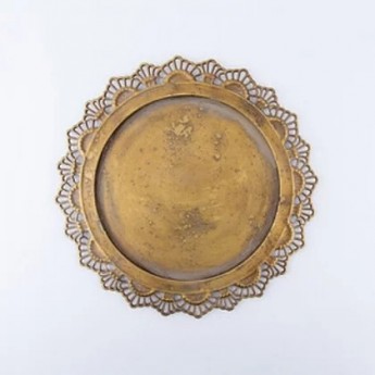 CATERINA METAL CHARGER - ANTIQUE GOLD