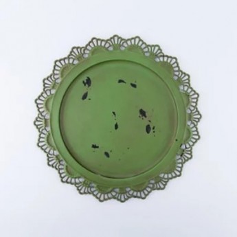 CATERINA METAL CHARGER - GREENERY
