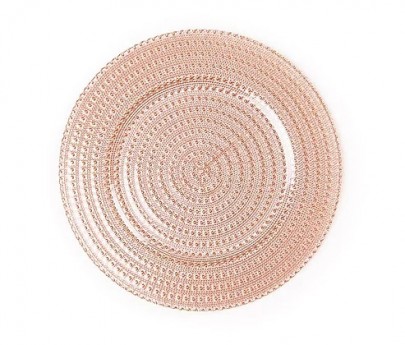 BEVERLY BLUSH GLASS CHARGER