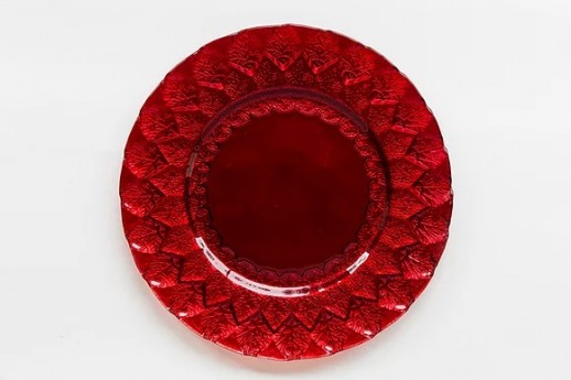 LEAF RED GLASS CHARGER