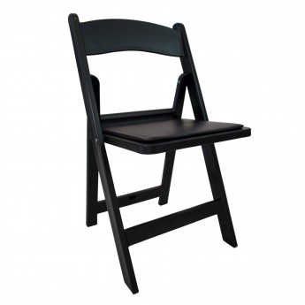 Folding Chair - Padded Black