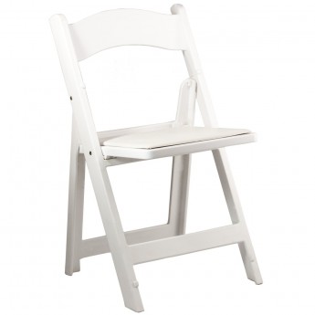 Folding Chair - Padded White