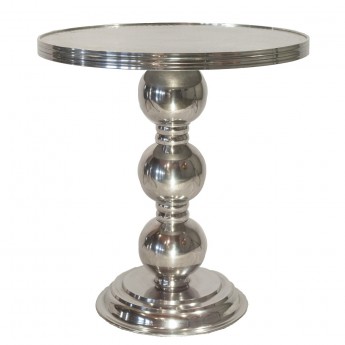 Polished Aluminum Side Table