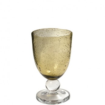 Bubble Water Goblets - Olive