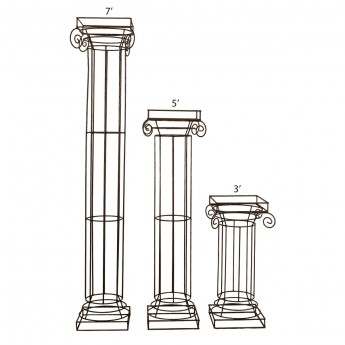 7' Wrought Iron Column