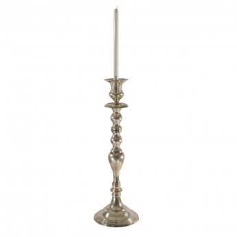 24-inch Silver Plate Candlestick with Dripless Candle