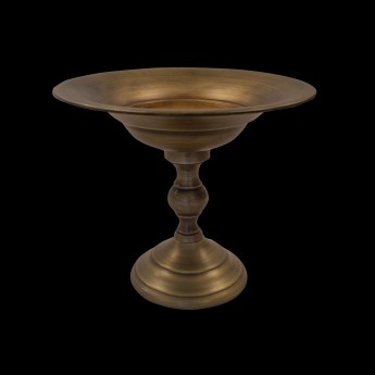 Floral Bowl on Stand - Brass