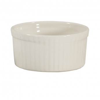 White Ceramic Custard Cup