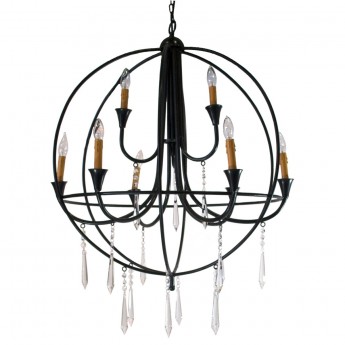 Wrought Iron Orb Chandelier