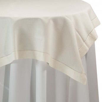 Linen with Hemstitch - Ivory Overlay