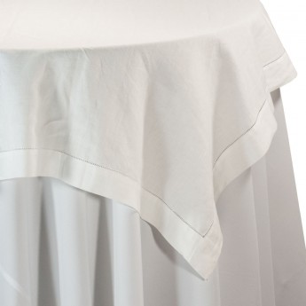 Linen with Hemstitch - White Overlay