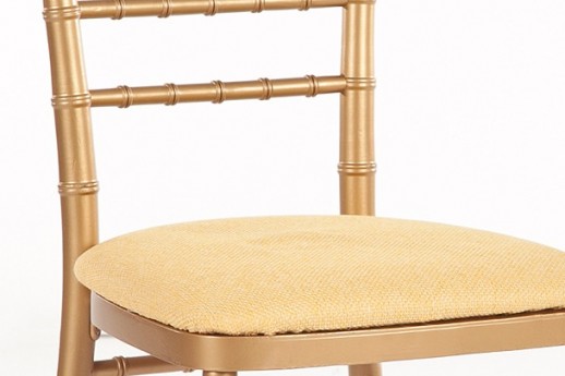 Chiavari Chair Cap Burlap Sun Gold