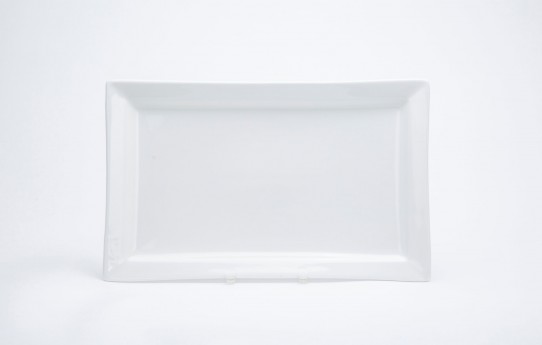 White Rim Rectangle Platter, 18