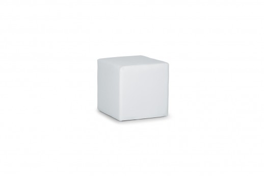 Cube Ottoman, White