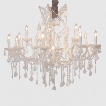 Crystal White Chandelier, Small