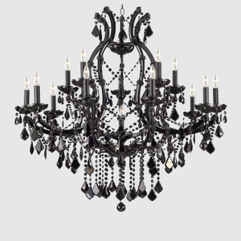 Crystal Black Chandelier, Small