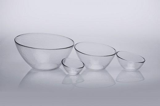 Slanted Clear Bowls 