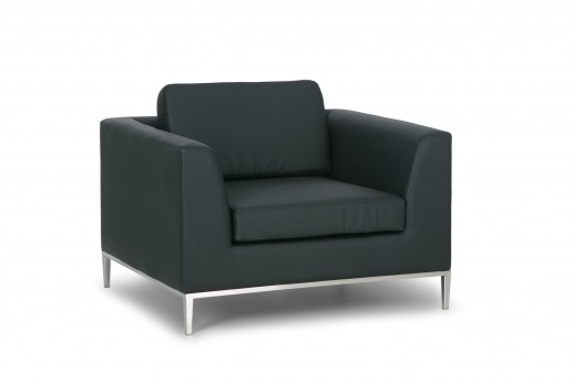 Italia Lounge Chair, Black