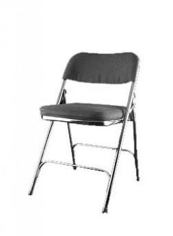 Black Upholstered Chrome Chair