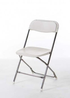 White & Chrome Samsonite Chair