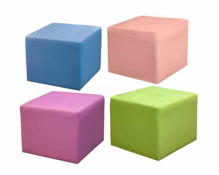 Allure Colored Cube Ottomans