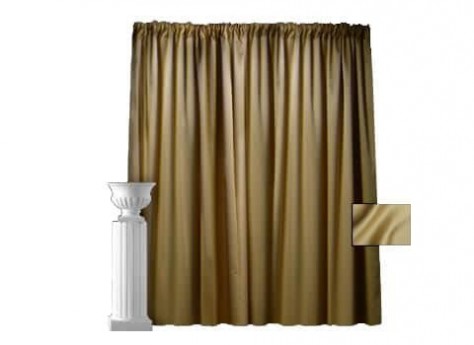 Gold Lamour Pipe and Drape – 8' High