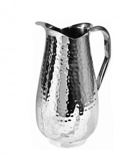 Hammered SS Water Pitcher