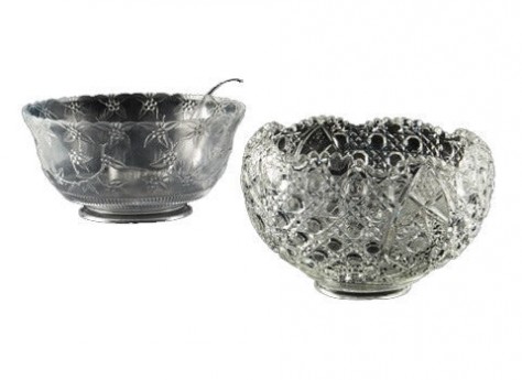 Plastic and Glass Punch Bowls