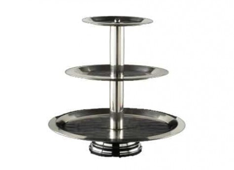 3-Tiered Stainless Round Tray