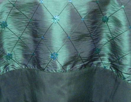 Taffeta with Sequins Teal
