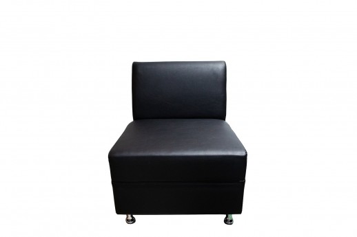Sleek Chair - Black Leather