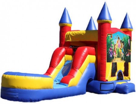 5-in-1 Castle Combo with Slide (Wet) - Tinker Bell