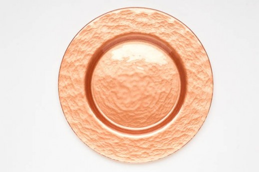 ROUND COPPER GLASS CHARGER