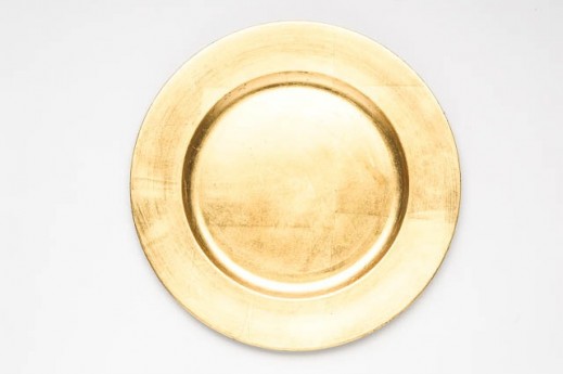 ROUND GOLD LACQUER CHARGER