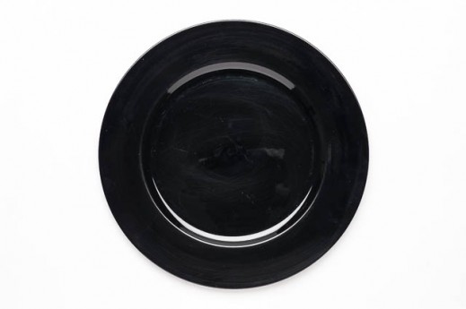 ROUND BLACK ACRYLIC CHARGER