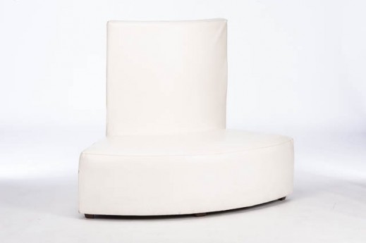 HIGH BACK WHITE OUTER CURVE SOFA