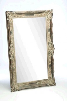 FRENCH ANTIQUE FLOOR MIRROR W/STAND