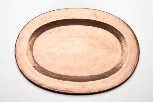 LARGE OVAL COPPER TRAY