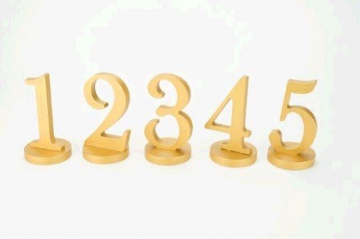 GOLD TABLE NUMBERS (1-5)