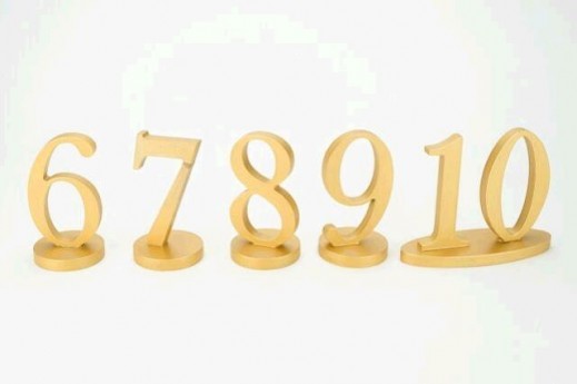 GOLD TABLE NUMBERS (6-10)