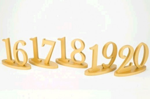 GOLD TABLE NUMBERS (16-20)