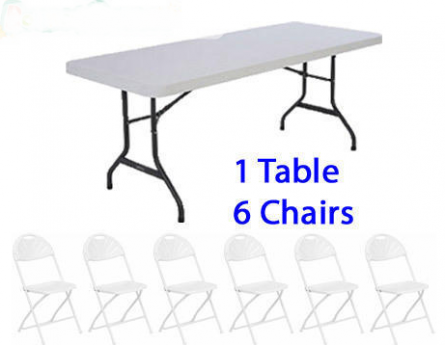 Package: 1 Table & 6 Chairs
