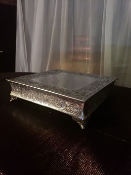 Embossed Silver Stand