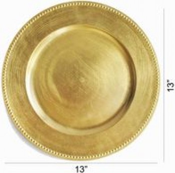 Round Gold Chargers