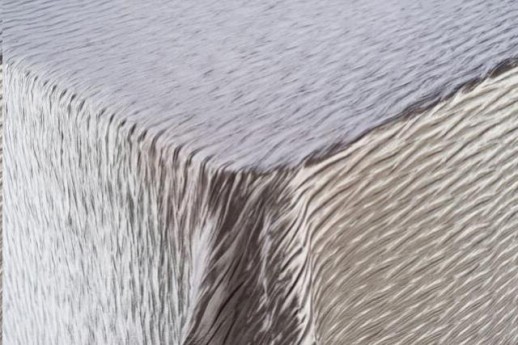 SILVER PLEATED SATIN