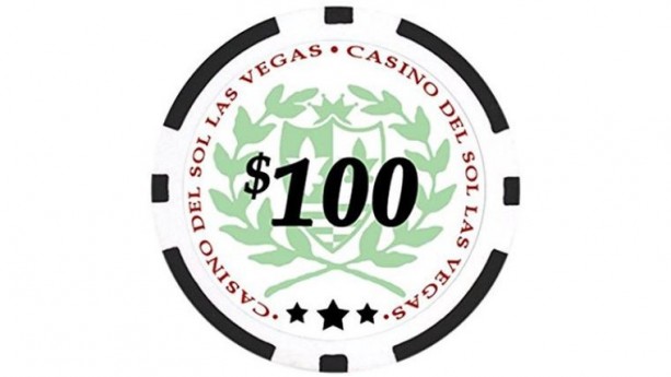 $100 Black Poker Chip Rental