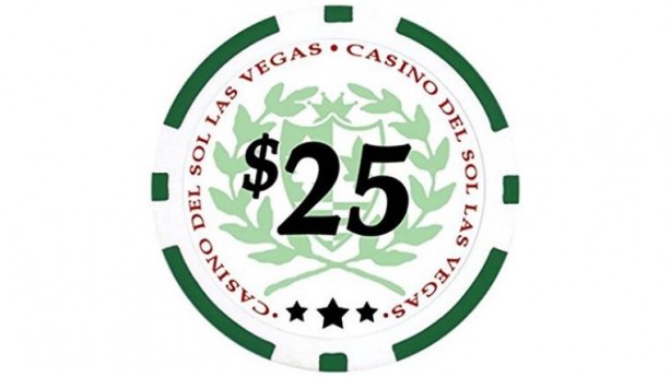 $25 Green Poker Chip