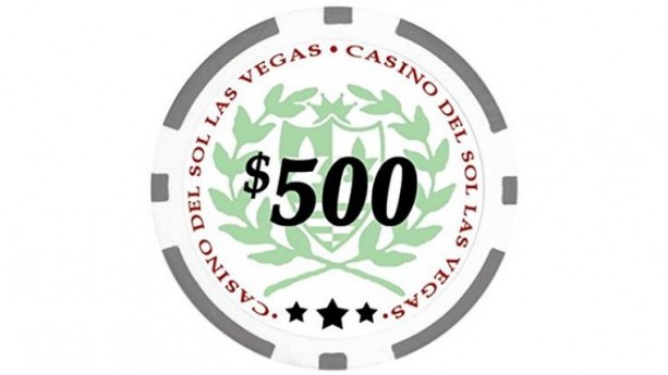 $500 Grey Poker Chip Rental