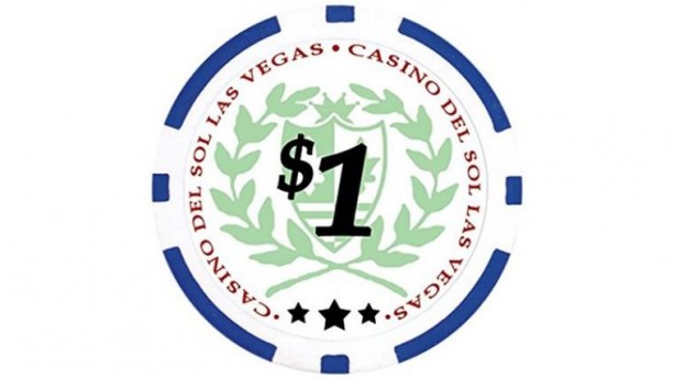 $1 Blue Poker Chip Rental