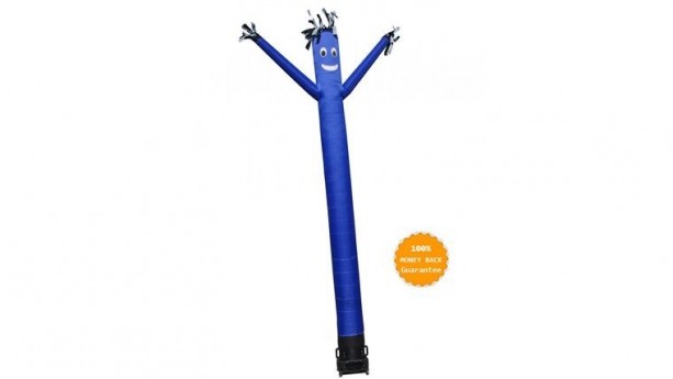 20' Blue Air Dancer Pylon With Arms & Blower Kit